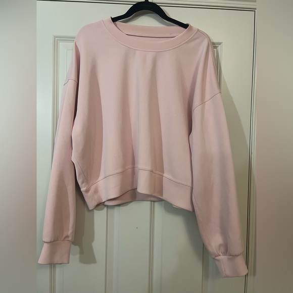 lululemon athletica Tops - Lululemon Perfectly Oversized Crop Softstreme in Pink Mist